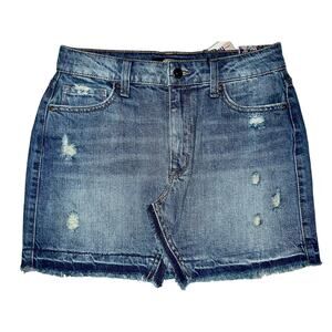 Rewash Denim Skirt Distressed Raw Hem Size 4/26 Jean Skirt